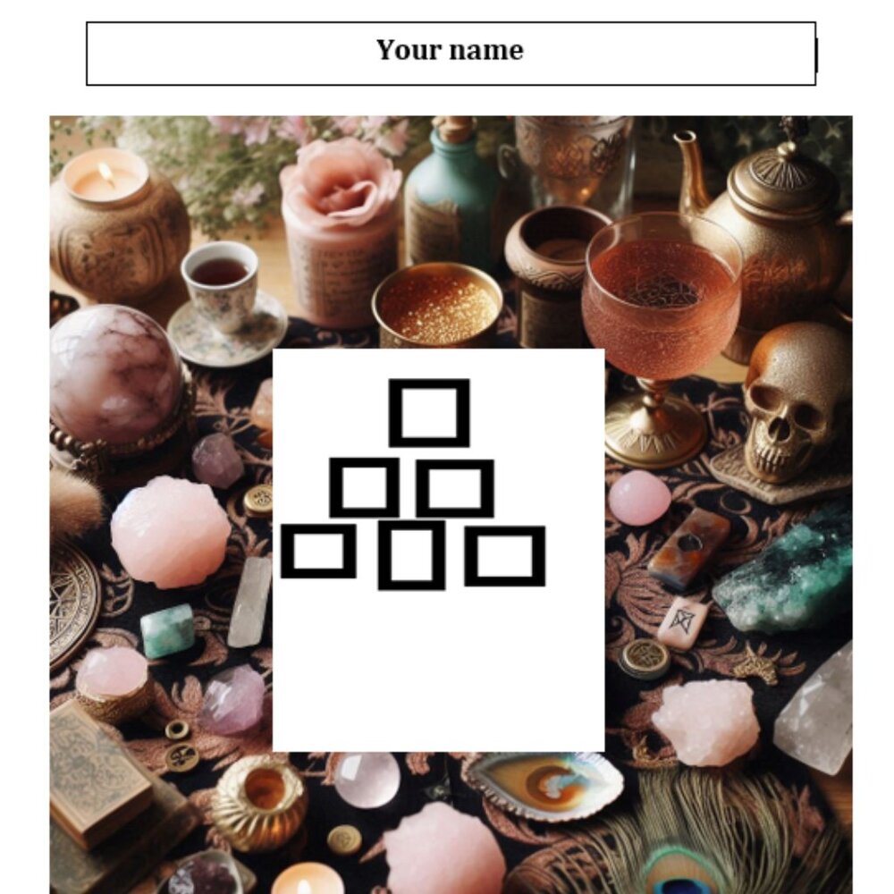Tarot card reading customized with name Calendar  monthly,  planner, dryerase